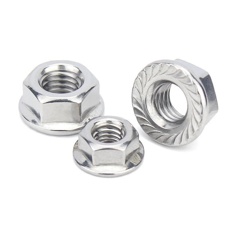 Nickel-plated Hex Nuts with Flange thumbnail 2