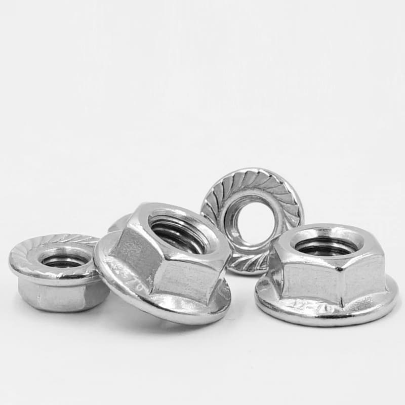 Nickel-plated Hex Nuts with Flange thumbnail 3