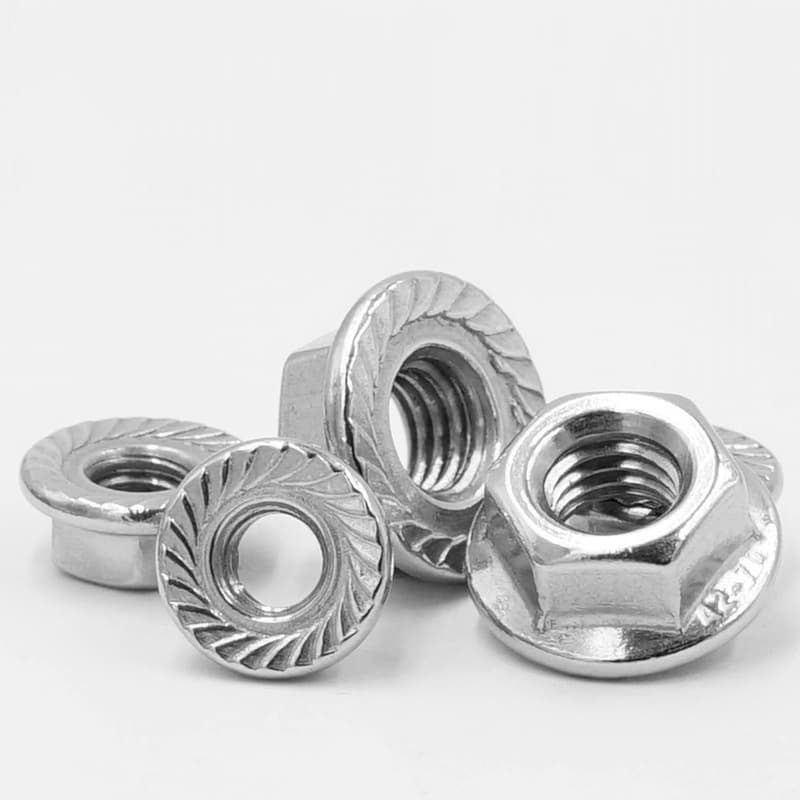Nickel-plated Hex Nuts with Flange thumbnail 4