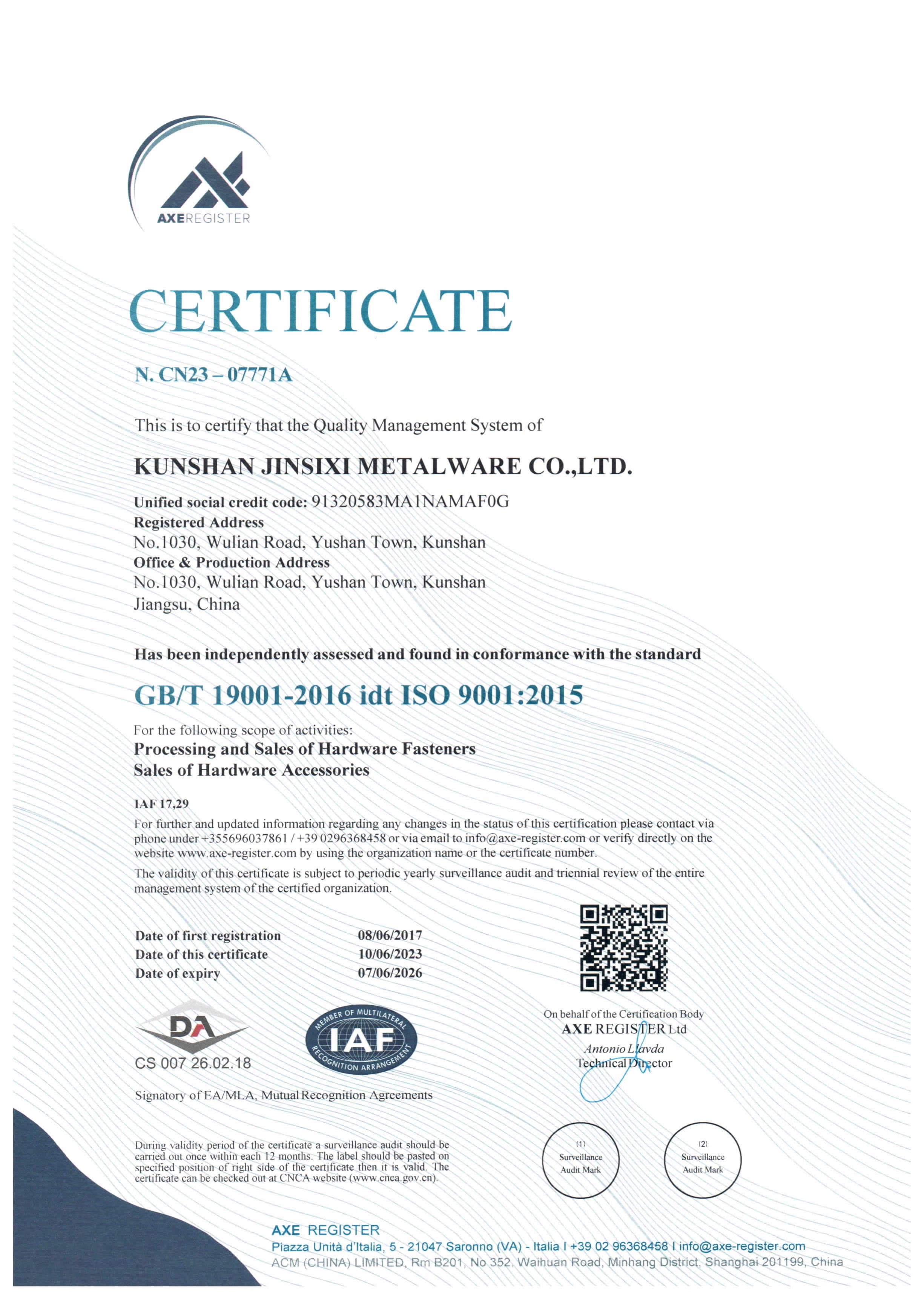 ISO 9001:2015