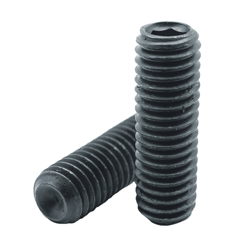 Black Oxide Hex Socket Set Screws with Cup Point