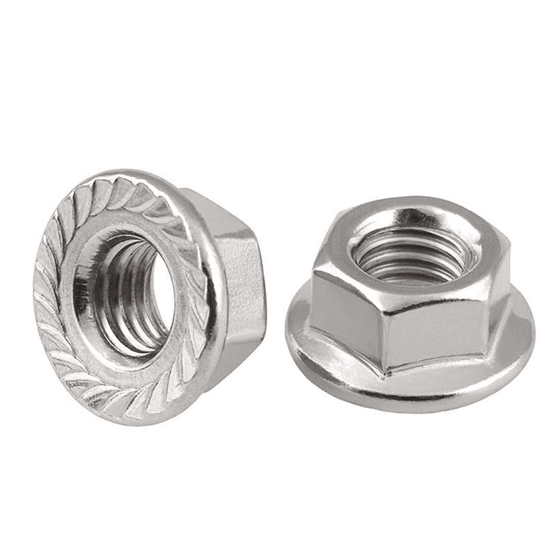 Nickel-plated Hex Nuts with Flange