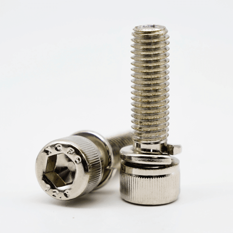 Nickel-plated Hex Socket Head Cap Screws with Spring Washers