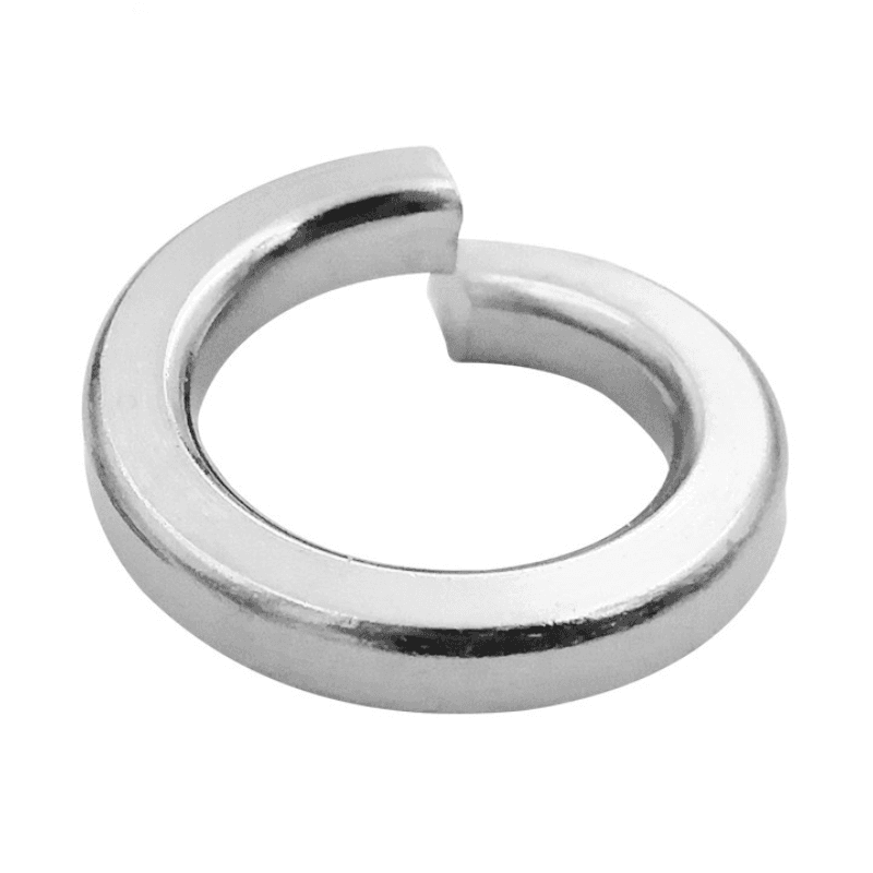 Nickel-plated Single Coil Spring Lock Washers